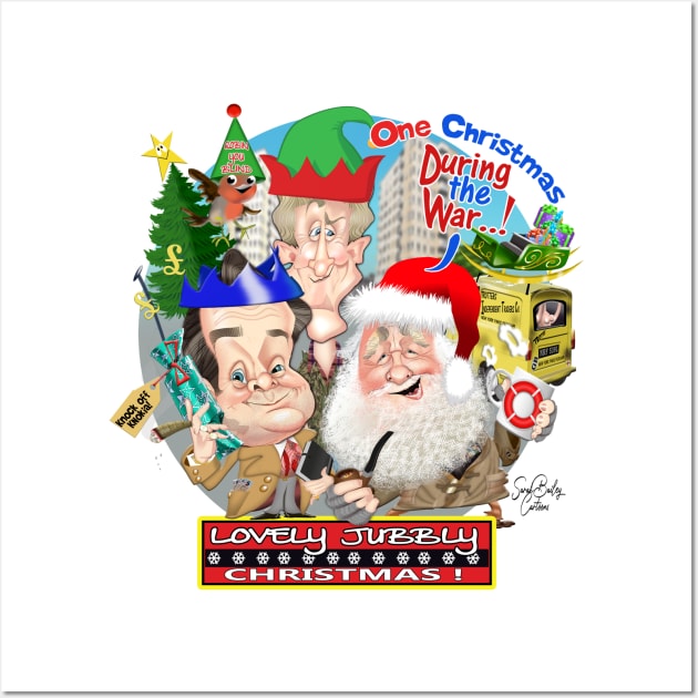 Only Fools and Horses Christmas Wall Art by Sarah Bailey TV Cartoons